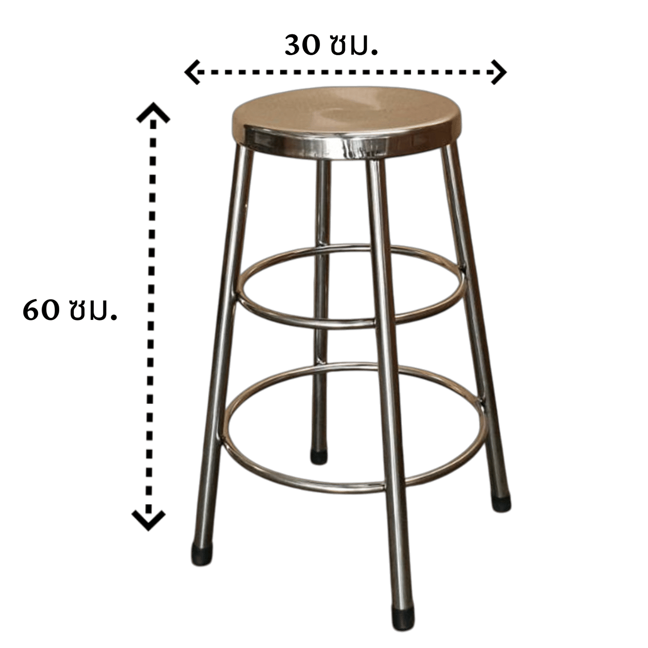เก้าอี้สแตนเลส MEETANG STAINLESS ขนาด 30X30X60ซม._11